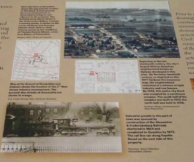 War, Rails, and Wells Marker: close-up of illustrations and map captions, center-middle. Click for full size. War, Rails, and Wells Marker: close-up of illustrations and map captions, center-middle image. Click for full size.