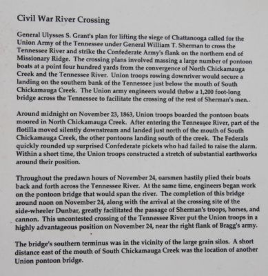 Civil War River Crossing Marker image. Click for full size.