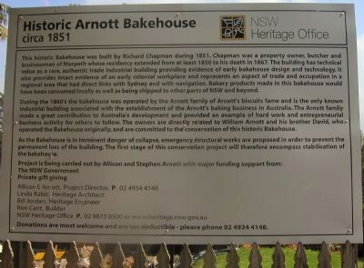 Historic Arnott Bakehouse Marker image. Click for full size.