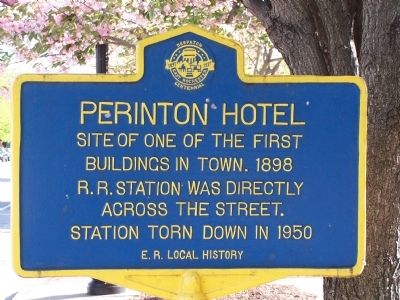 Perinton Hotel Marker. Click for full size. Perinton Hotel Marker image. Click for full size.