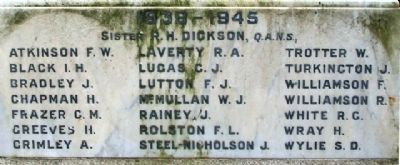 World Wars Memorial. Click for full size. World Wars Memorial image. Click for full size.