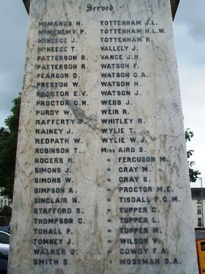 World Wars Memorial. Click for full size. World Wars Memorial image. Click for full size.