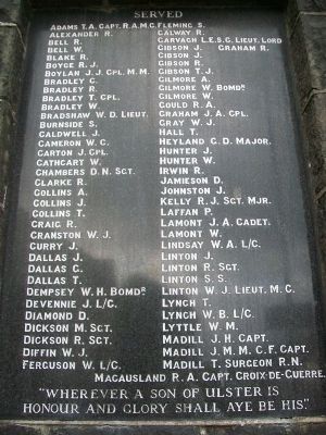 World Wars Memorial. Click for full size. World Wars Memorial image. Click for full size.