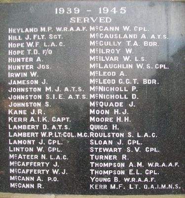World Wars Memorial. Click for full size. World Wars Memorial image. Click for full size.