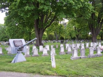 Trophy Cannon presented to Monroe County by Hon. O.F. Williams. Marker image. Click for full size.