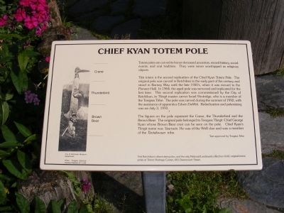 Chief Kyan Totem Pole Marker. Click for full size. Chief Kyan Totem Pole Marker image. Click for full size.