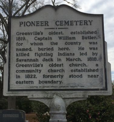 Pioneer Cemetery Marker. Click for full size. Pioneer Cemetery Marker image. Click for full size.