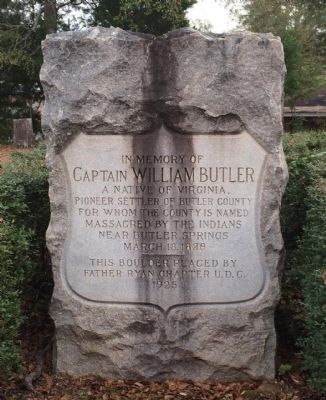 Captain William Butler memorial inside cemetery. image. Click for full size.