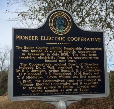 Pioneer Electric Cooperative Marker. Click for full size. Pioneer Electric Cooperative Marker image. Click for full size.