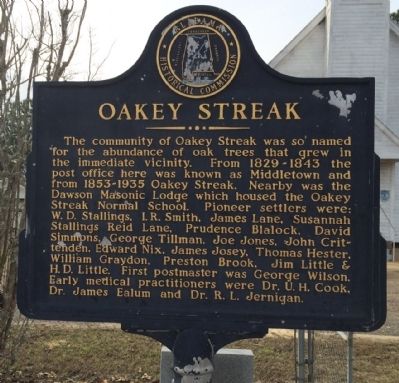 Oakey Streak Marker. Click for full size. Oakey Streak Marker image. Click for full size.