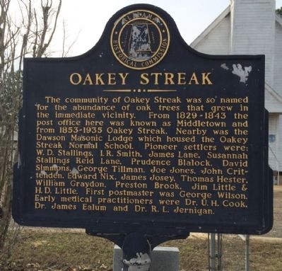 Oakey Streak Marker image. Click for full size.