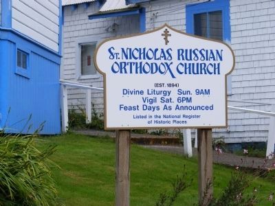 St. Nichlolas Russian Orthodox Church Marker image. Click for full size.