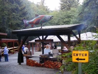 Entrance to the Gold Creek Salmon Bake-location of the Wagner Mine image. Click for full size.