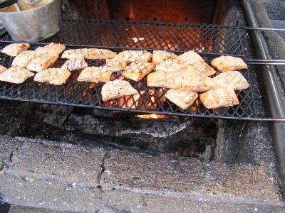 Salmon cooking at the Bake image. Click for full size.