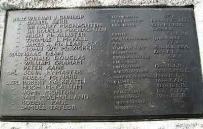 World Wars Memorial Honor Roll (WWI) image. Click for full size.