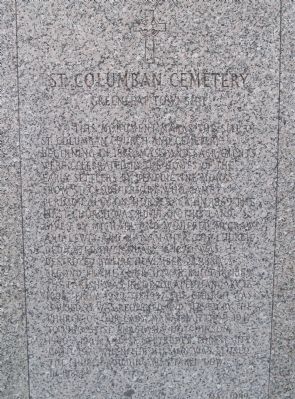 St. Columban Cemetery Marker. Click for full size. St. Columban Cemetery Marker image. Click for full size.