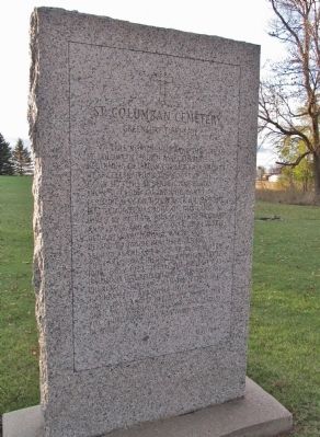 St. Columban Cemetery Marker. Click for full size. St. Columban Cemetery Marker image. Click for full size.