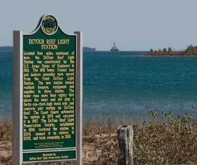 Marker with lighthouse in background. Click for full size. Marker with lighthouse in background image. Click for full size.