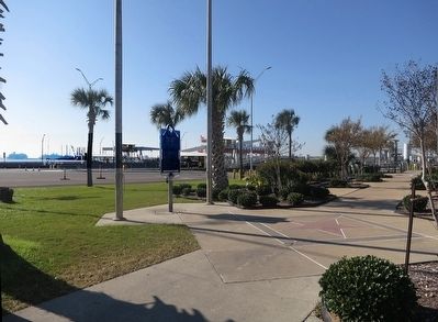 Galveston Island Marker & Boliver Ferry image. Click for full size.