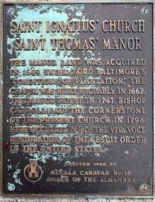 Saint Ignatius' Church Marker image. Click for full size.
