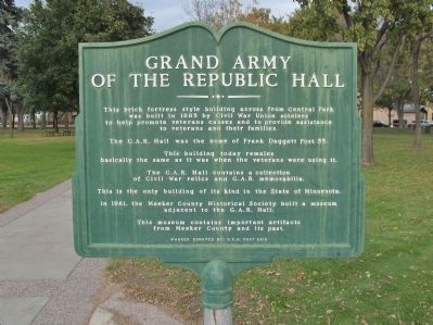 Grand Army of the Republic Hall Marker. Click for full size. Grand Army of the Republic Hall Marker image. Click for full size.