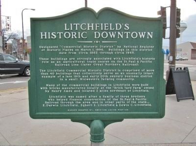 Litchfield's Historic Downtown Marker image. Click for full size.