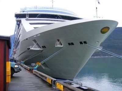 Island Princess Cruise Ship-Docked at Skagway image. Click for full size.