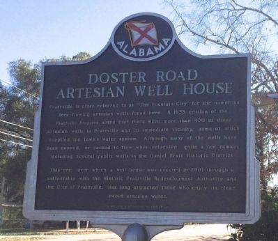 Doster Road Artesian Well House Marker image. Click for full size.