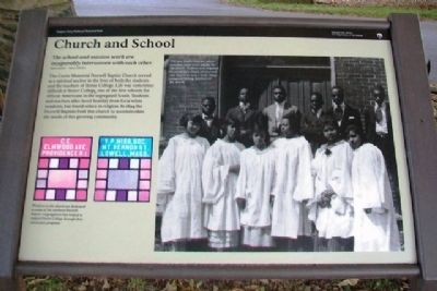 Church and School Marker. Click for full size. Church and School Marker image. Click for full size.