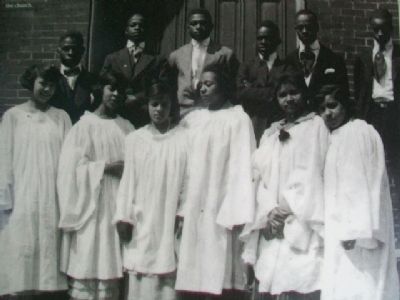 Photo on Church and School Marker. Click for full size. Photo on Church and School Marker image. Click for full size.
