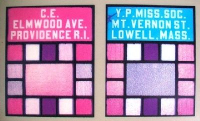 Windows on Church and School Marker. Click for full size. Windows on Church and School Marker image. Click for full size.