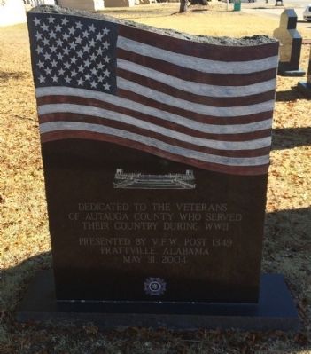 Autauga County World War II Memorial image. Click for full size.