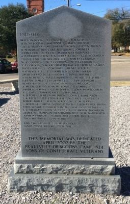 The Prattville Dragoons Marker (Reverse) image. Click for full size.