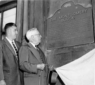 The original placement of The Montgomery Block Marker image. Click for full size.