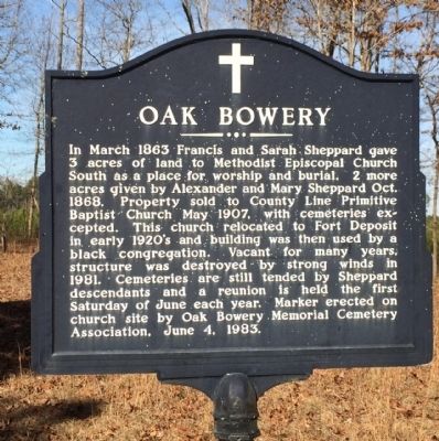Oak Bowery Marker image. Click for full size.