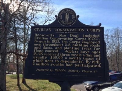 ivilian Conservation Corps Marker, side two. Click for full size. ivilian Conservation Corps Marker, side two image. Click for full size.
