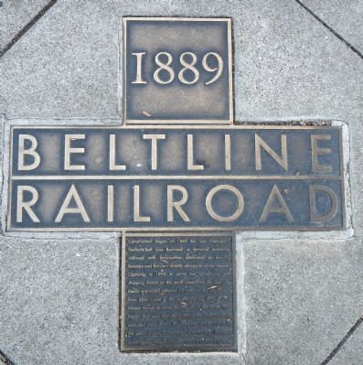 Belt Line Railroad Marker. Click for full size. Belt Line Railroad Marker image. Click for full size.