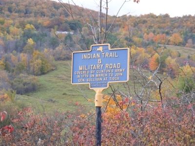 Indian Trail and Military Road Marker. Click for full size. Indian Trail and Military Road Marker image. Click for full size.