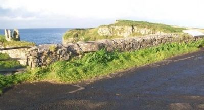 Dunseverick Castle and Marker image. Click for full size.