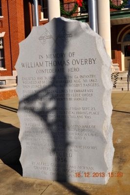 William Thomas Overby Marker image. Click for full size.