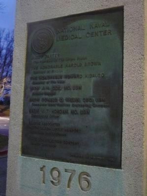 National Naval Medical Center - "1976" Cornerstone. Click for full size. National Naval Medical Center - "1976" Cornerstone image. Click for full size.