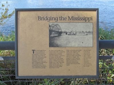 Bridging the Mississippi Marker image. Click for full size.