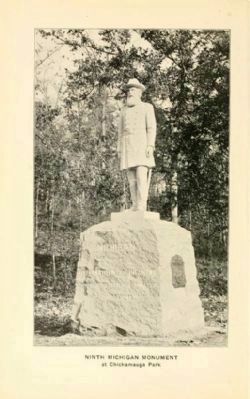 Ninth Michigan Monument at Chickamauga Marker image. Click for full size.