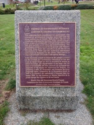 Esquimalt and Nanaimo Railway Roundhouse Marker image. Click for full size.