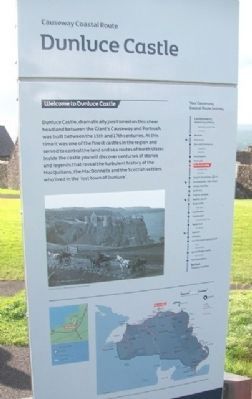 Dunluce Castle Marker, Side A. Click for full size. Dunluce Castle Marker, Side A image. Click for full size.