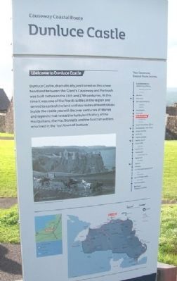 Dunluce Castle Marker, Side A image. Click for full size.
