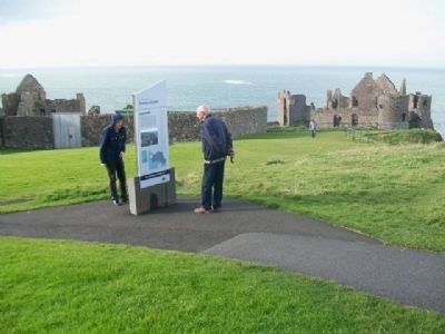 Dunluce Castle and Marker. Click for full size. Dunluce Castle and Marker image. Click for full size.