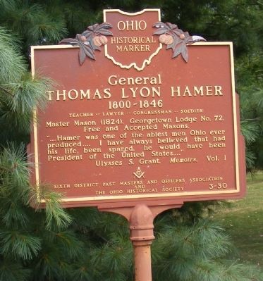 General Thomas Lyon Hamer Marker image. Click for full size.