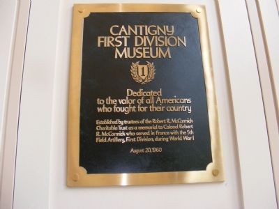 Cantigny First Division Museum Marker image. Click for full size.