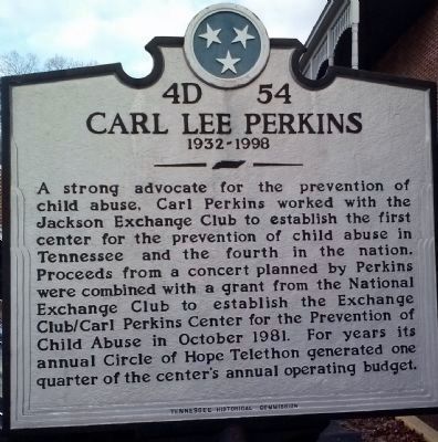 Photo Up-Date - - Carl Lee Perkins Marker Reverse image. Click for full size.